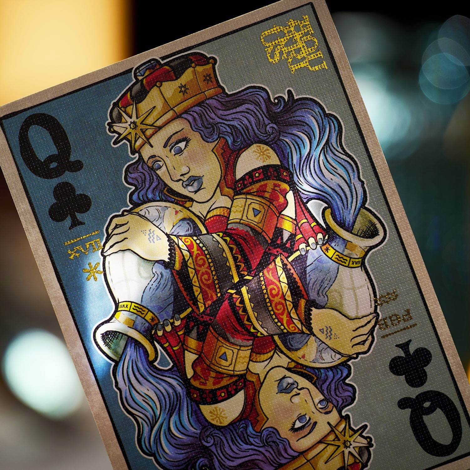 Odd Fellows - Madame Laveau Blue Tuck Playing Cards by Stockholm17