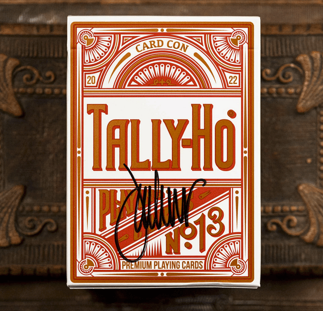 Cartes à Jouer Tally-Ho Fan Rouge - Qualité Professionnelle USPCC - 52 Cartes + 2 Jokers
