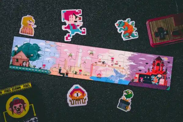 Pixel Clown Brave Mainland Puzzle by Kevin Wong