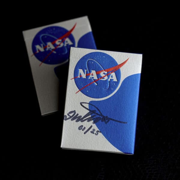 Signed Artist Proof AP NASA Foil “Meatball” Logo Playing Cards