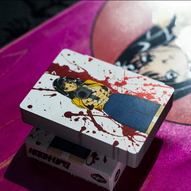 Signed Hookups Barrel of a Gun Limited Blood Splatter Foil Deck