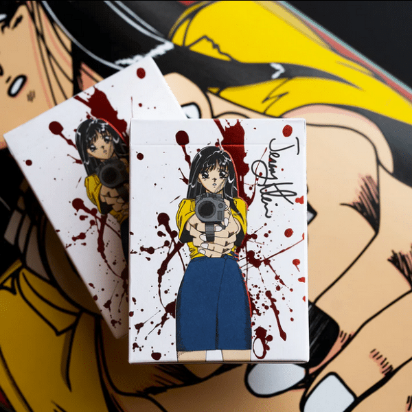 Signed Hookups Barrel of a Gun Limited Blood Splatter Foil Deck Playing Cards