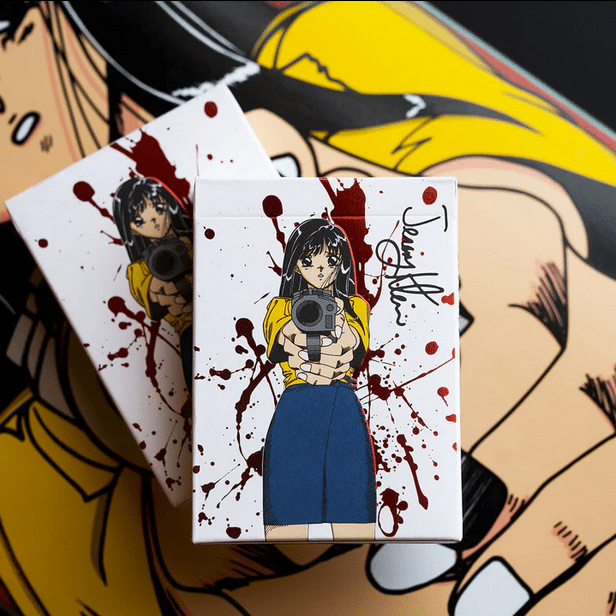 ジェルミクライン HOOK UPS gun shot cards Signed Hookups Barrel of a Gun Limited Blood Splatter Foil Deck