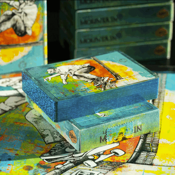 LANCE MOUNTAIN LIMITED GILDED SKATING SKELETONS-Blue by Fulton - Image 3