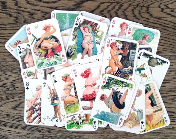 Hilda Playing Cards Chubby Redhead Sexy Girl Pin-Up Swimsuit Plus Size - Image 3