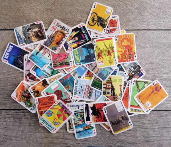 Travel USA Playing Cards Vintage Airline Railroad Poster - Image 4