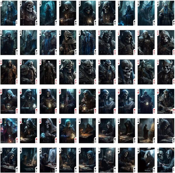 Lich Necromant Skeleton Lord Playing Cards Undead Alchemist Warrior D&D - Image 4