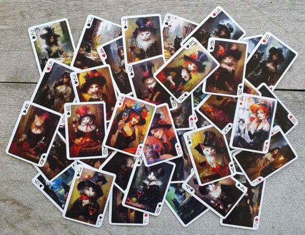 Gothic Wicca Witch Playing Cards - Goth Fairy Black Cat Vintage Unknown Artist - Image 4