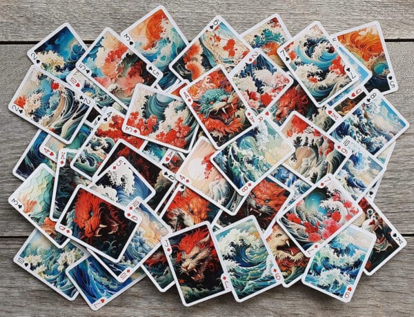 Roaring Waves & Majestic Beasts Playing Cards - Hokusai's Great Wave Inspired - Image 4