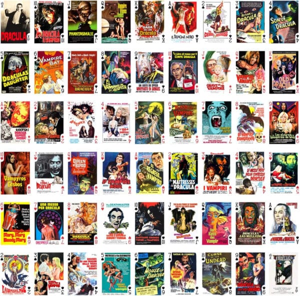 Vampires Playing Cards - Vintage Trash Horror Movie Poster Art Dracula Nosferatu - Image 2