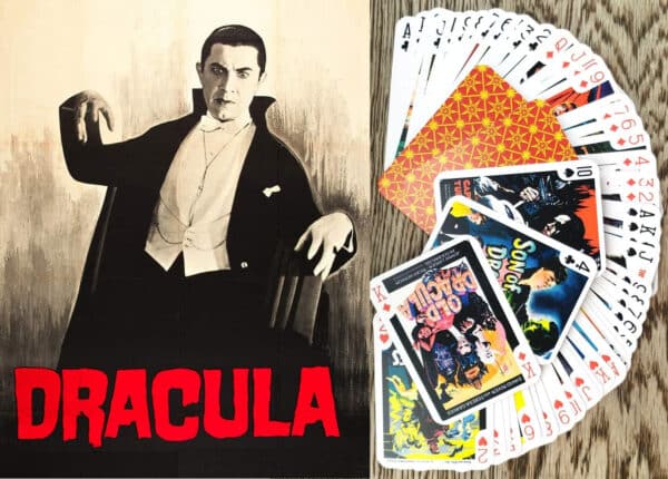 Vampires Playing Cards - Vintage Trash Horror Movie Poster Art Dracula Nosferatu