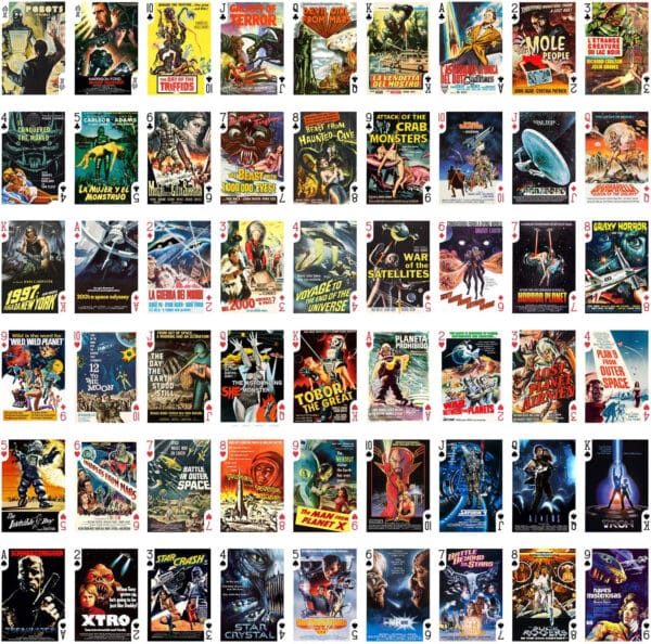 Sci-Fi B-Movie Poster Art Playing Cards- Blade Runner Barbarella Tron Terminator - Image 2