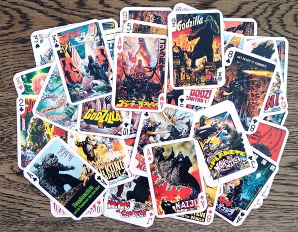 Kaiju Playing Cards - Godzilla Rodan Mothra Kong Vintage Japan Movie Poster Art - Image 3
