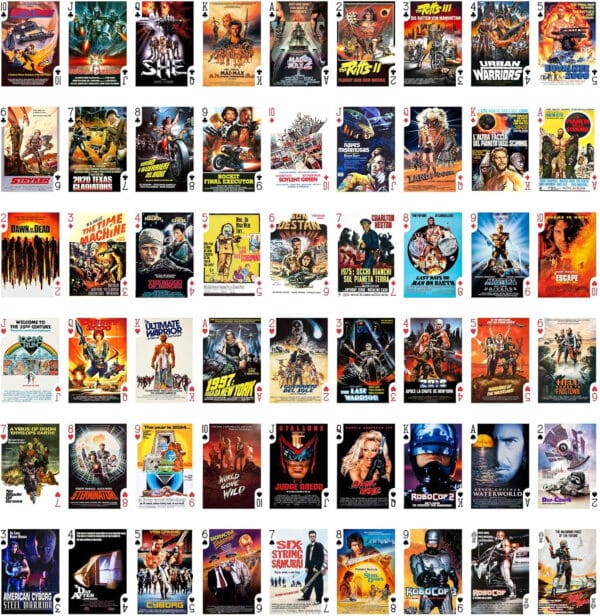 Post-Apocalyptic B-Movie Poster Playing Cards- Mad Max Logans Run Robocop - Image 2