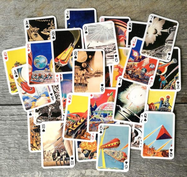 Frank R Paul Pulp Sci-Fi Art Playing Cards- Robots Aliens Spaceships Planets - Image 4