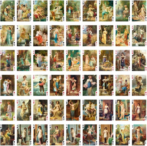 Vintage Pin-Up Art Nouvea Figure Art Playing Cards by Austrian ArtistHANS ZATZKA - Image 2
