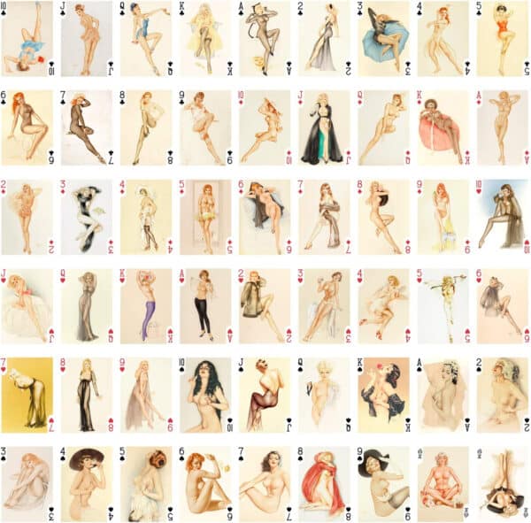 Pin-up Girls Playing Cards Vintage Retro Figure Art by Alberto Vargas - Image 2