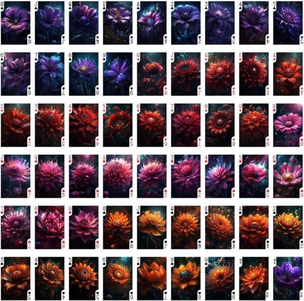 Flowers from Outer Space Playing Cards - Sci-Fi Alien Planet Carnivorous Flora - Image 2