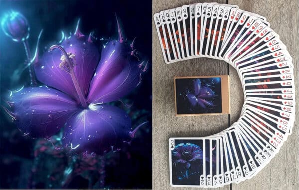 Flowers from Outer Space Playing Cards - Sci-Fi Alien Planet Carnivorous Flora