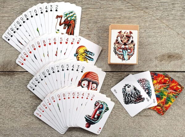 Ugly Monsters (1960s-70s Topps Sticker Basil Wolverton Replica) Playing Cards - Image 3