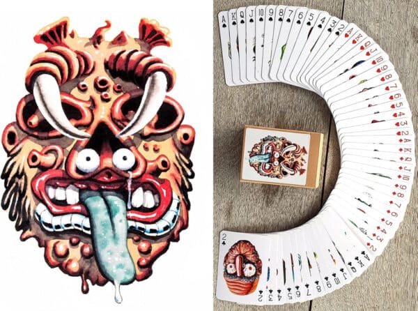 Ugly Monsters (1960s-70s Topps Sticker Basil Wolverton Replica) Playing Cards