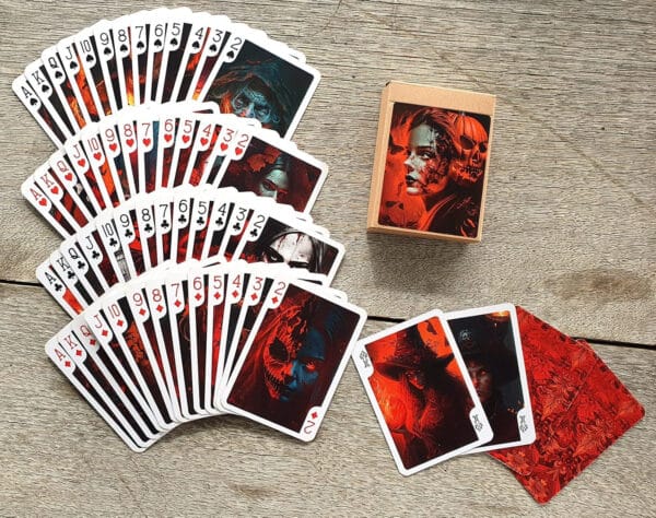 Gothic Witch Halloween Playing Cards - Amazing Dark Bloody Pagan Wicca Art - Image 3