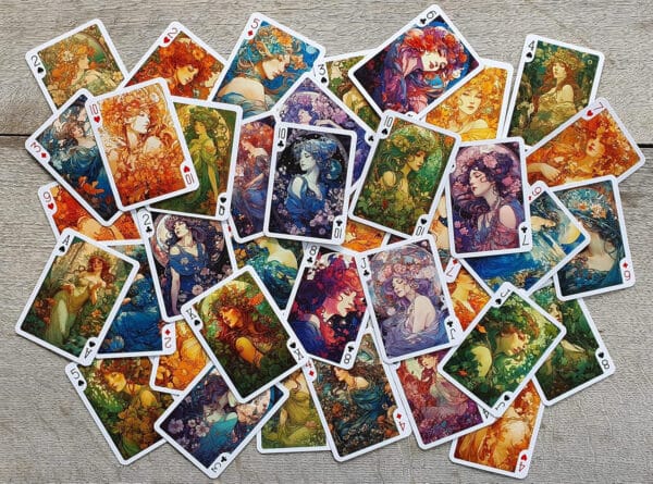 Alphonse Mucha Art Nouveau inspired - Lady Fairy Playing Cards - Image 4