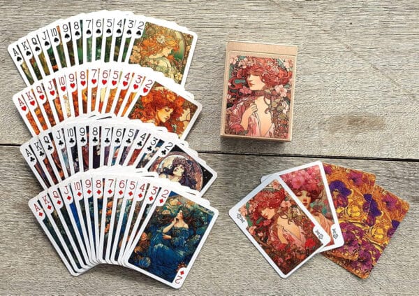 Alphonse Mucha Art Nouveau inspired - Lady Fairy Playing Cards - Image 3