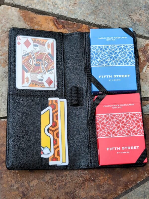 Classic Black 2 Poker Deck Wallet Carrying Case by Cardware