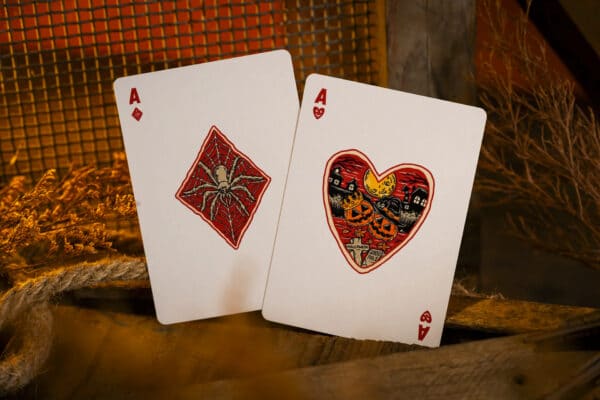 Halloween Tales Playing Cards (V2 GILDED Theatre Edition -Red) by Good Pals - Image 5