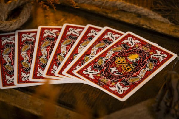 Halloween Tales Playing Cards (V2 GILDED Theatre Edition -Red) by Good Pals - Image 4