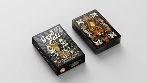 Halloween Tales Playing Cards (V2 GILDED Theatre Edition -Black) by Good Pals