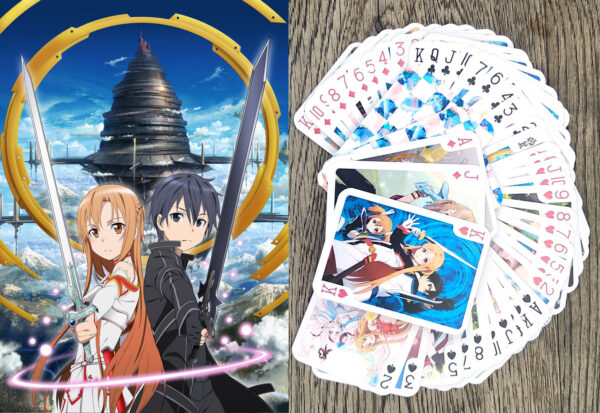 SAO Kirito Asuna Manga Sword Art Online Anime Playing Cards