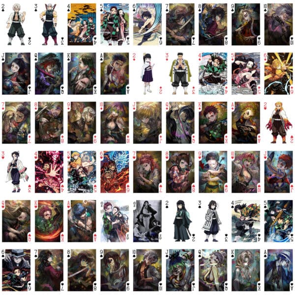 Demon Slayer Kimetsu no Yaiba Manga Anime Posters Fan Art Playing Cards - Image 5