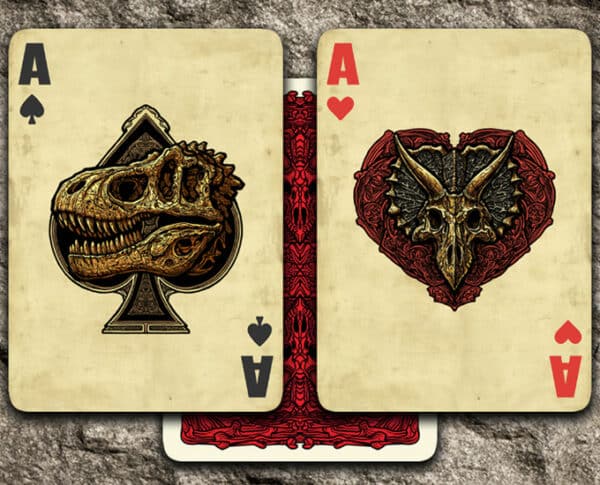 Fossil (Dinosaurs T-Rex, triceratops, +) Playing Cards by Emmanuel Valtierra - Image 2