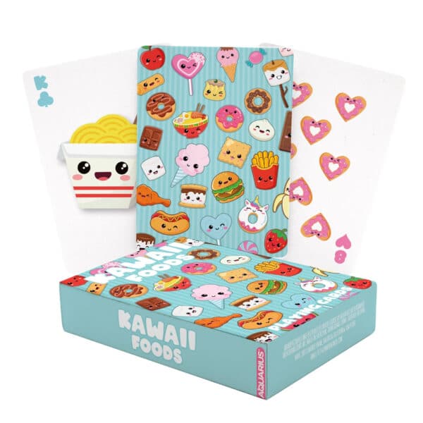 Kawaii Foods (Ramen, Tacos, Cupcakes, Pizza) Playing Cards by AQUARIUS