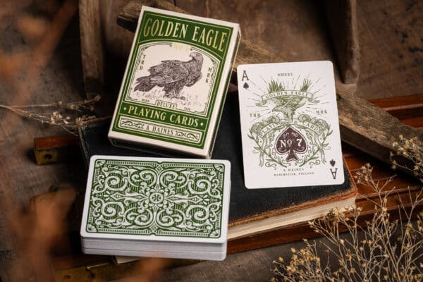 GOLDEN EAGLE No. 7 VINTAGE PLAYING CARDS (NUMBERED - STANDARD) by A Haines - Image 2