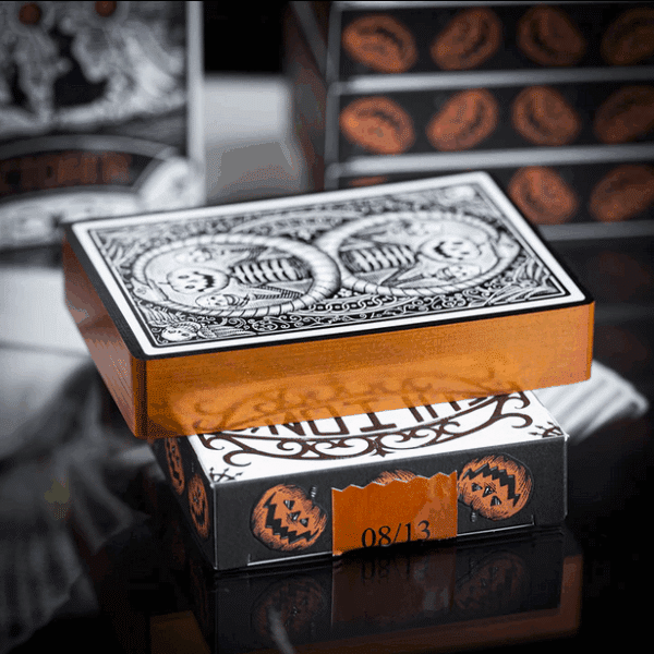 October V2 Playing Cards Limited Gilded Edition- Orange by Fulton