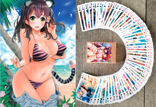 Anime Hentai Catgirl Pin-Up Toranoana Samurai Girls Art Playing Cards