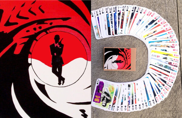James Bond 007 Roger Moore Sean Connery Vintage Movie Poster Art Playing Cards - Image 4