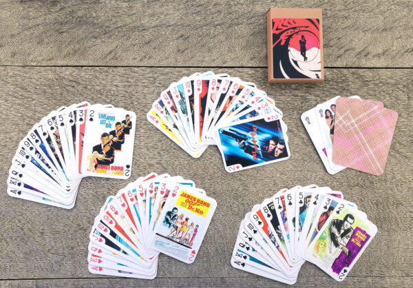 James Bond 007 Roger Moore Sean Connery Vintage Movie Poster Art Playing Cards - Image 2