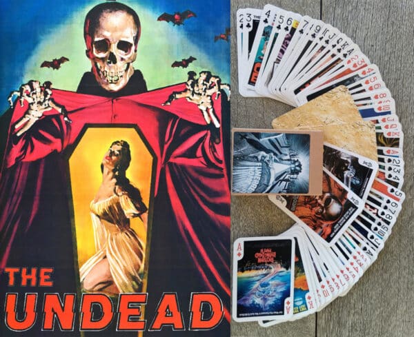 1960s-90s Zombie Undead Living Dead Creeps B-Movie Poster Art Playing Cards