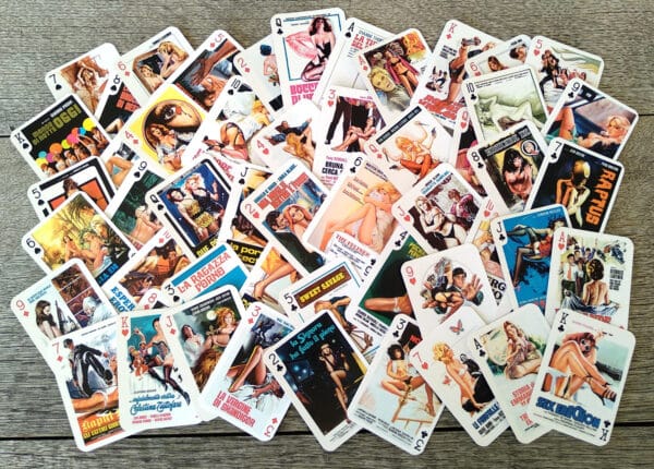 Vintage 1970s-80s International Adult Movie Poster Pin-Up Art Playing Cards - Image 3
