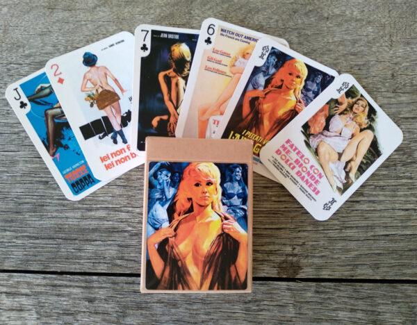 Vintage 1970s-80s International Adult Movie Poster Pin-Up Art Playing Cards - Image 2