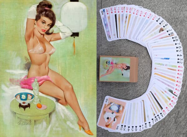 Fritz Willis 1950s-60s Pin-Up Art (Garters, Corsets, Lingerie) Playing Cards