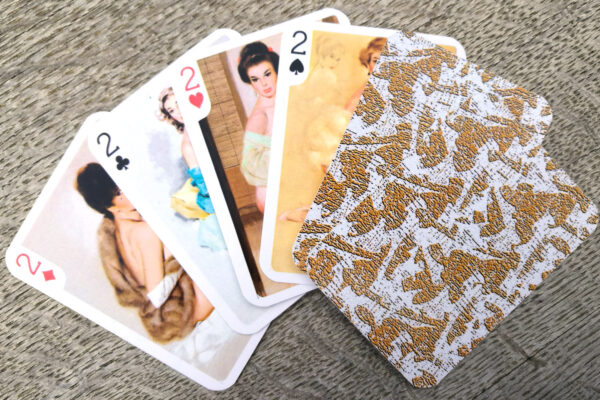 Fritz Willis 1950s-60s Pin-Up Art (Garters, Corsets, Lingerie) Playing Cards - Image 3