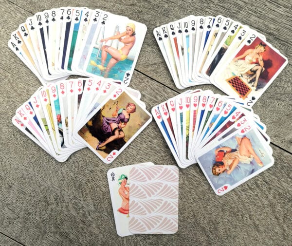 Gil Elvgren Vintage Pin-up Art (Corset, Thigh Highs, Lingerie) Playing Cards - Image 6
