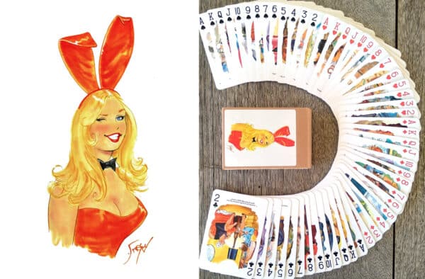 Vintage Doug Sneyd Playboy Magazine Pin-Up Cartoon Artist Playing Cards
