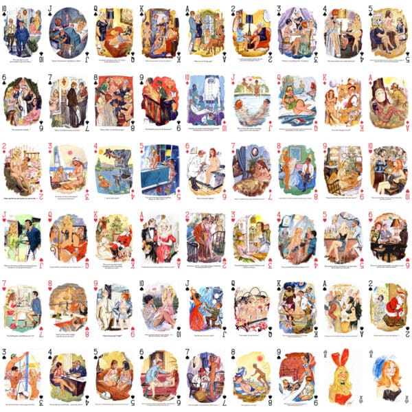 Vintage Doug Sneyd Playboy Magazine Pin-Up Cartoon Artist Playing Cards - Image 2