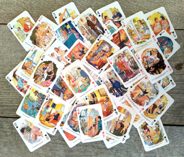 Vintage Doug Sneyd Playboy Magazine Pin-Up Cartoon Artist Playing Cards - Image 4